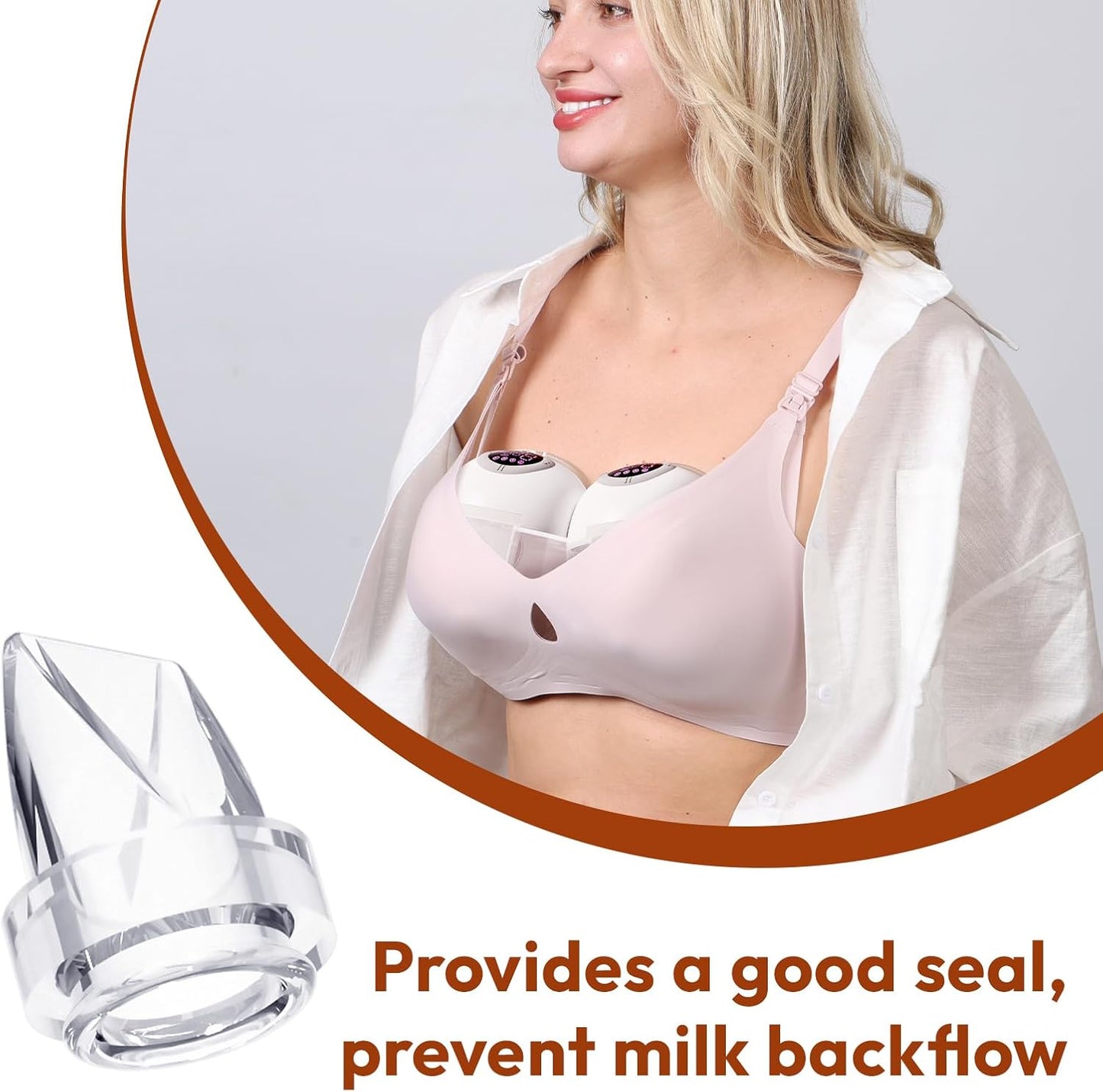 NCVI Duckbill Valves Compatible with NCVI Wearable Breast Pump 8111/S32/8131, Breast Pump Replacement Accessories, 2 Pack Set