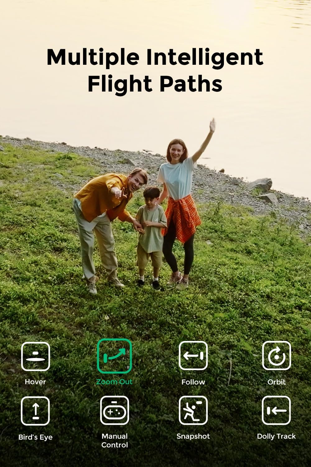 X1 Drone with Camera, Self-Flying Camera Drone with Follow Me Mode, Foldable Mini Drone with HDR Video Capture, Palm Takeoff, Intelligent Flight Paths, Hands-Free Control Black (Standard)