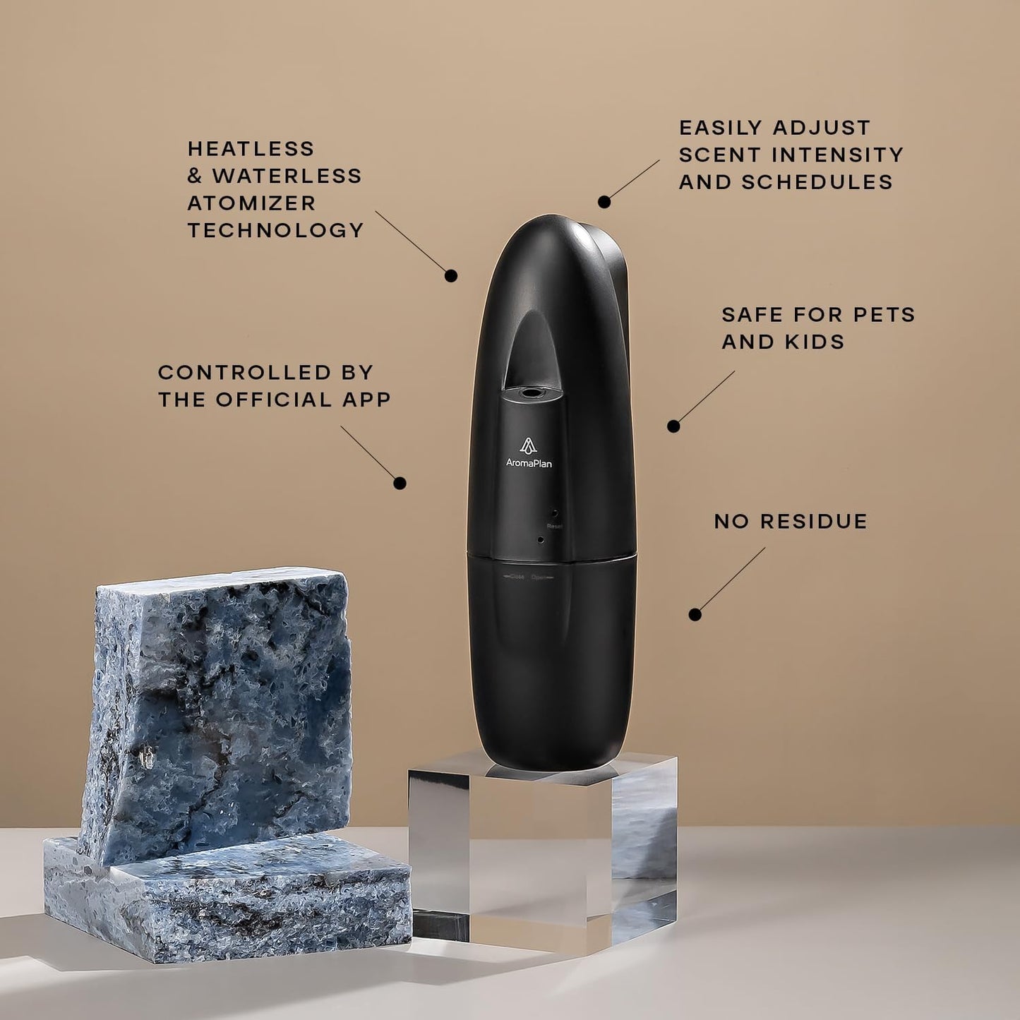 AromaPlan Authentic 2025 Upgraded Plug in Waterless Diffuser (2 Fragrances Included) -Cold Air & Nanotechnology Diffusers for Home & Office- Silent Wall Diffuser Plug in (1 Device +2 Scents)