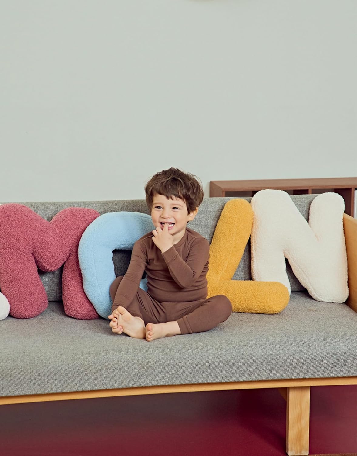 moimoln 6M-8Y Modal Cotton Solid Soft Breathable Baby Toddler Boys Girls Snug fit Pjs Long Sleeve Pajamas Set Sleepwear Daily