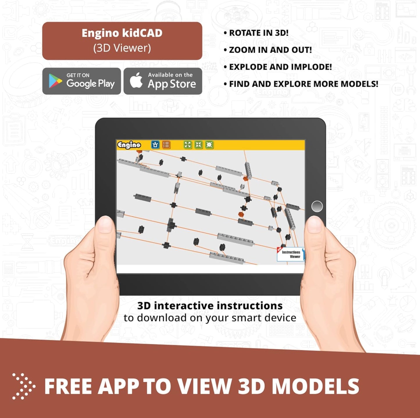 Engino STEM Toys, Pulley Drives Building Toys for Kids 9+, Educational Set, Creative Gift for Boys & Girls, STEM Engineering Kit, Play & Learn (8 Building Model Options)