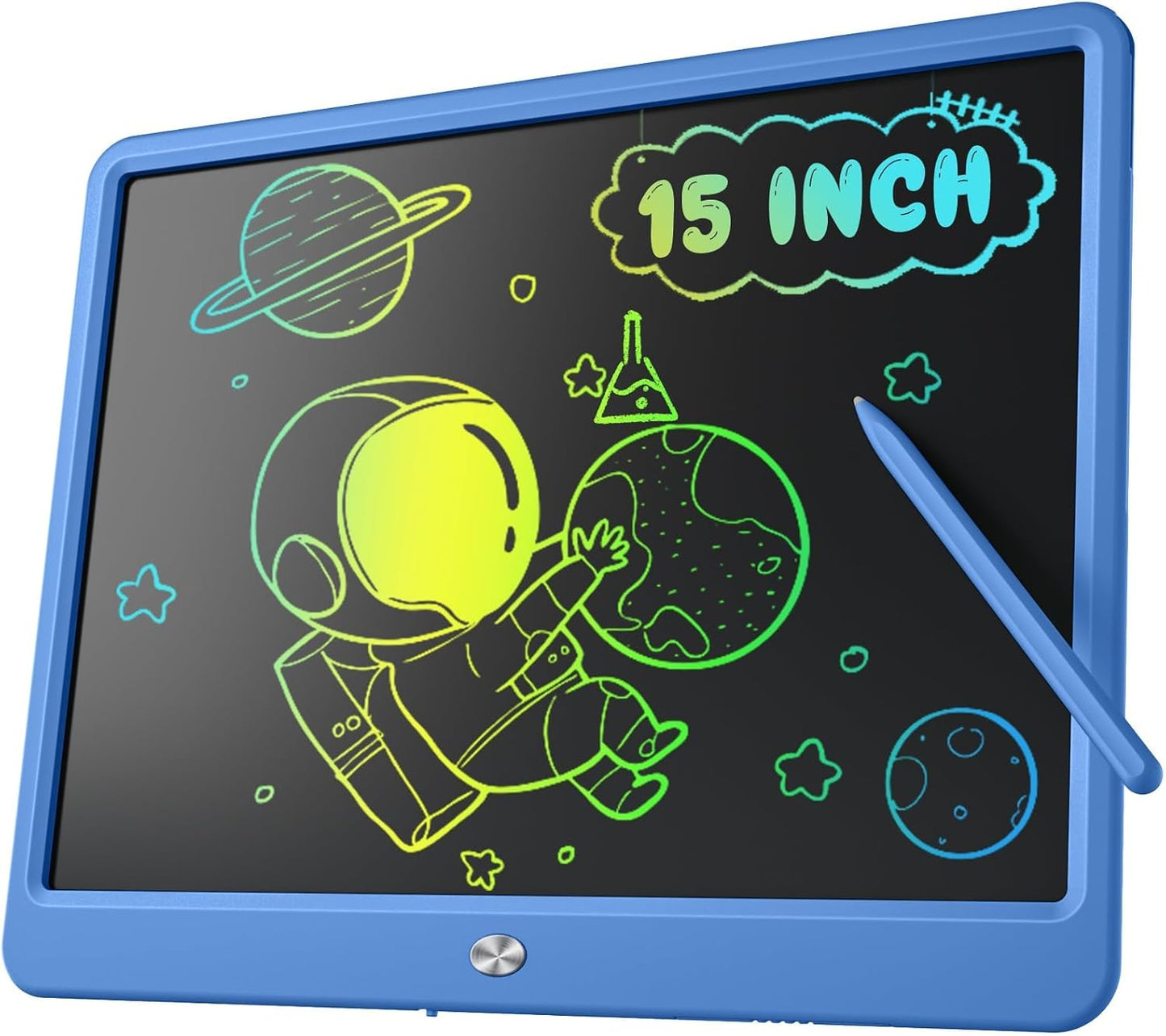 LCD Writing Tablet for Kids, Large Screen 15-Inch Drawing Writing Tablet Doodle Board, Toddler Educational Toys Girls Boys 3-12+ Year Old Birthday Gift Office Road Trip Essentials, Navy