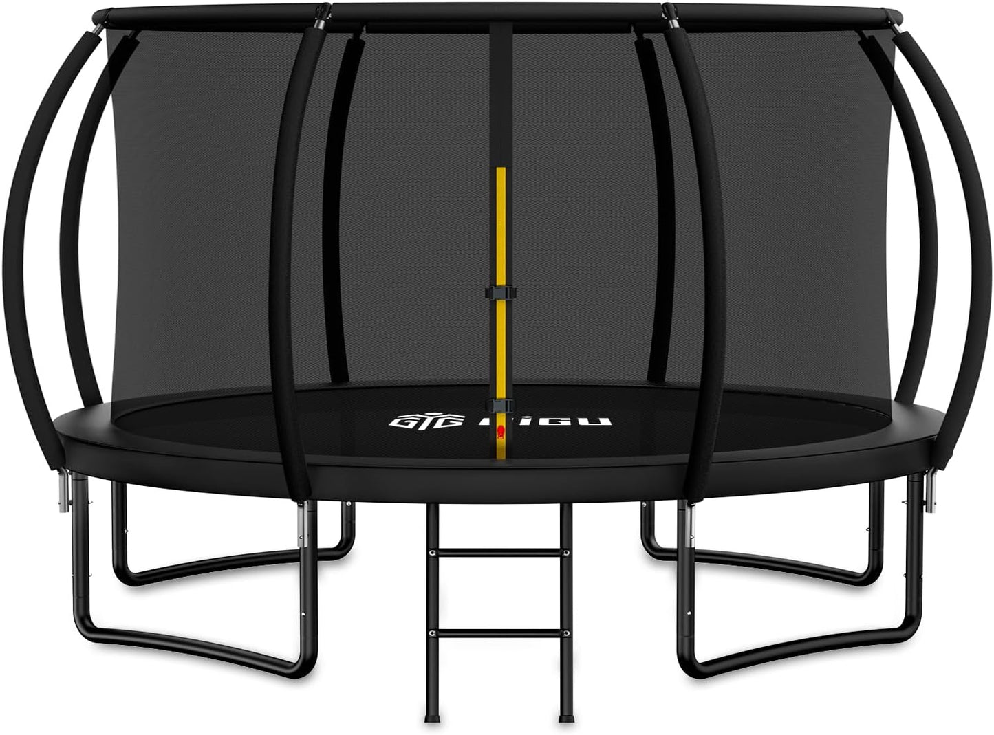 Gigu 10FT 12FT 14FT Recreational Trampolines with Enclosure Net and Ladder and Anti-Rust Coating, ASTM Approved Trampoline Outdoor for Kids and Adults Outdoor Yard Trampolines