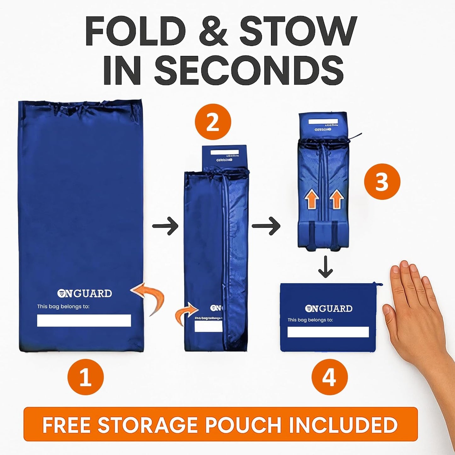 ONGUARD Waterproof Single and Double Stroller Bag for Airplane - Travel Stroller Cover for Air Travel and Storage - Gate Check Bag Backpack- Baby Airplane Essentials - Blue