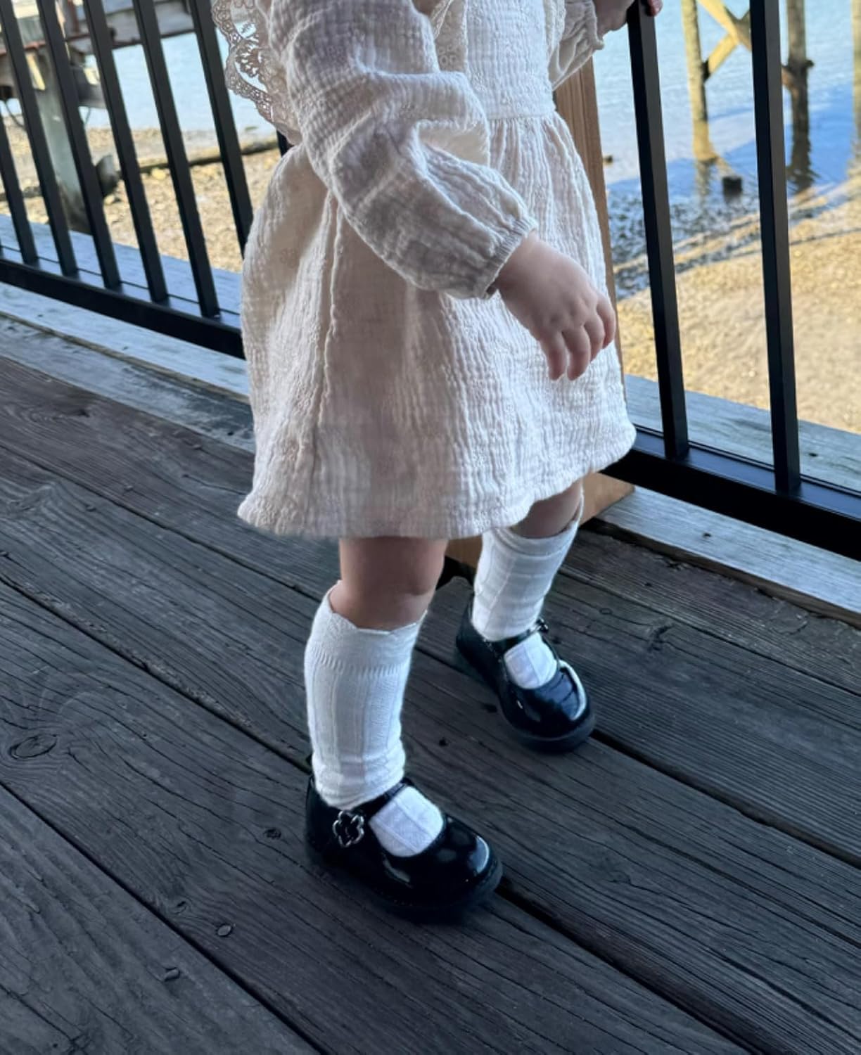 Zando Baby Knee High Socks - Infant to Toddler, Cotton Ruffle Socks, Warm Girls & Boys Long Stockings, 3-6 Pairs