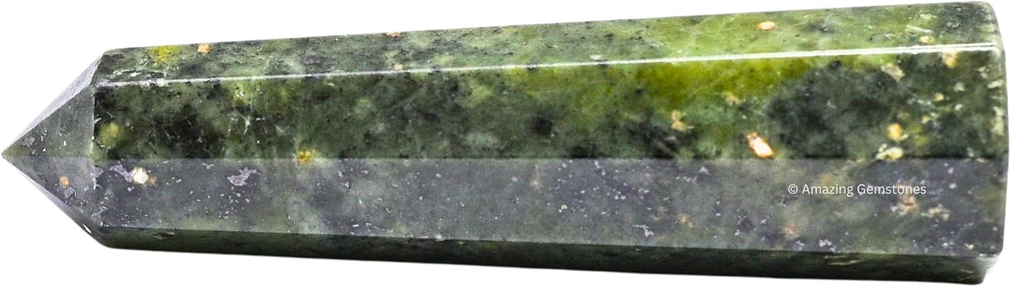 Amazing Gemstone Green Jade Crystal Towers ~ Natural Healing Crystal Point Obelisk for Reiki Healing and Crystal Grid (2 to 3 INCH)
