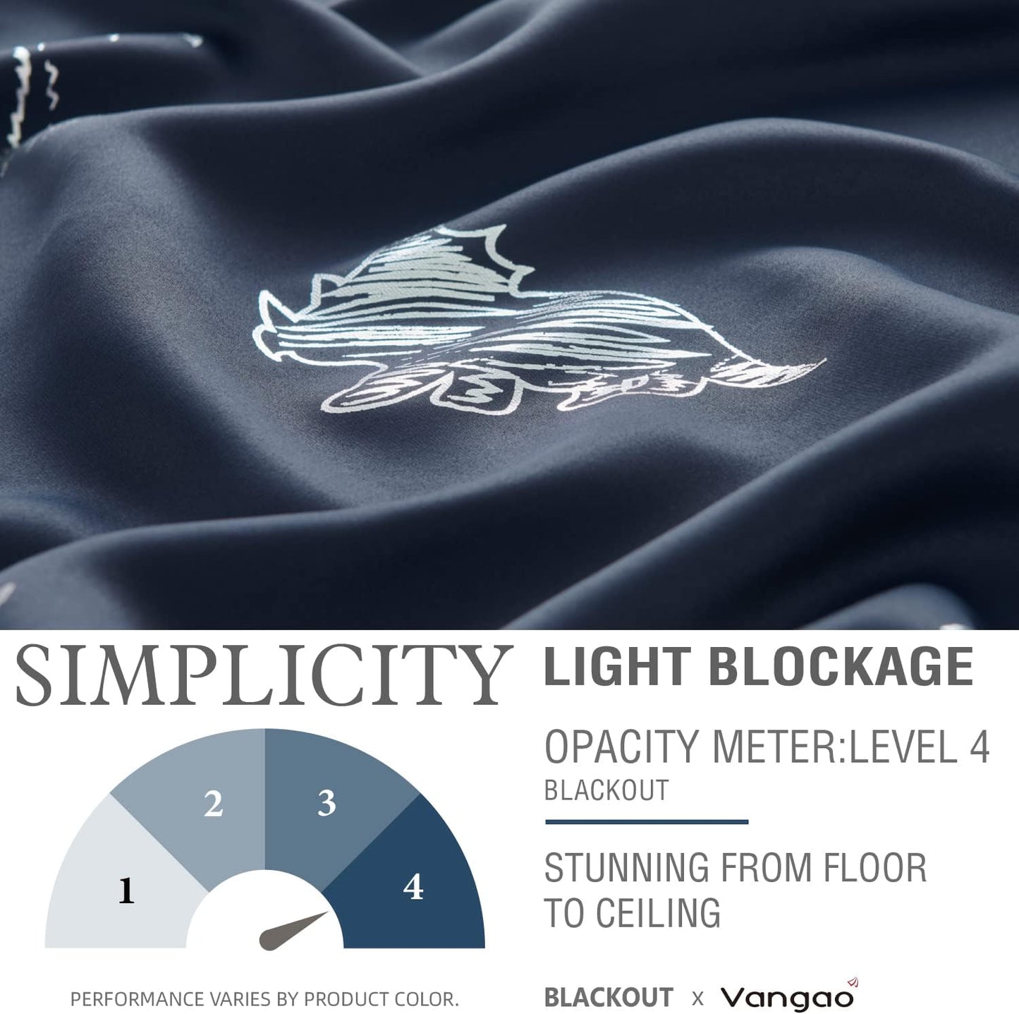 Vangao Kids Curtains Navy Blue Blackout Dinosaur Curtains for Boys Kids Nursery Girls Room Silver Dino Foil Print Thermal Insulated Drapes Grommet Top Window Treatments 84 Inches Length 2 Panels