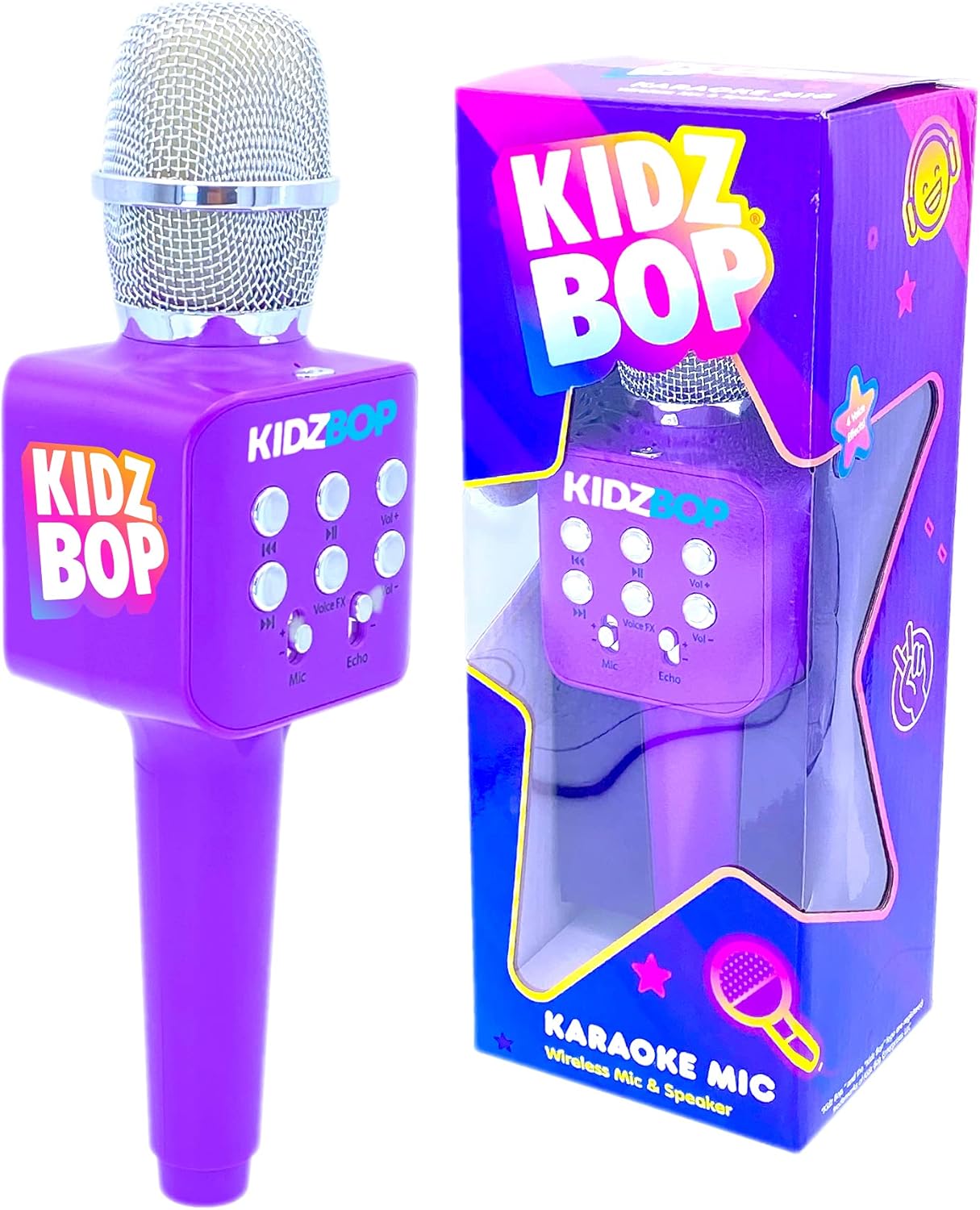 Move2Play, Kidz Bop Karaoke Microphone | The Hit Music Brand for Kids | Toy for Girls & Boys Ages 2, 3, 4, 5, 6, 7, 8+ Years Old | Gift & Birthday Present