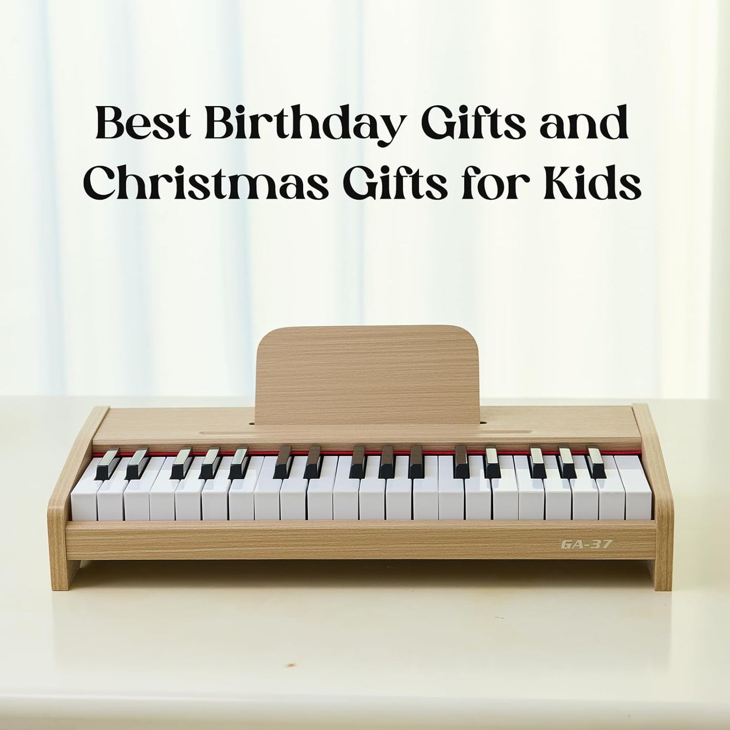 Kids Piano Keyboard, 37 Keys Digital Piano for Children, Toddler Music Educational Instrument Toy Wood Piano for 3+ Girls and Boys