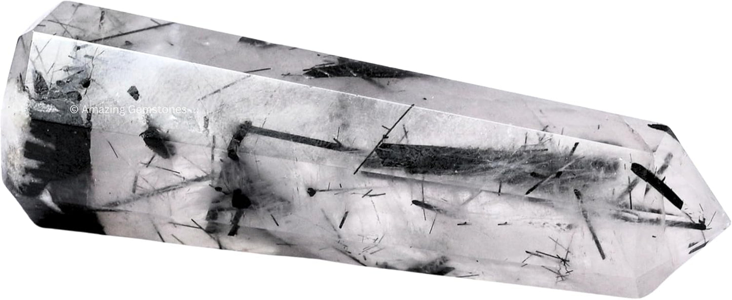 Amazing Gemstone Black Rutilated Quartz Crystal Towers ~ Natural Healing Crystal Point Obelisk for Reiki Healing & Crystal Grid (2" to 3" Inch)