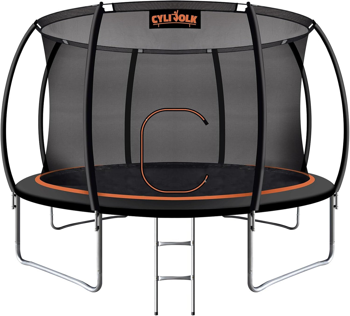 Trampoline for Kids, Heavy Duty Recreational Trampolines Toddler Trampoline with Enclosure Net Ladder Indoor Outdoor Trampoline CPC Approved