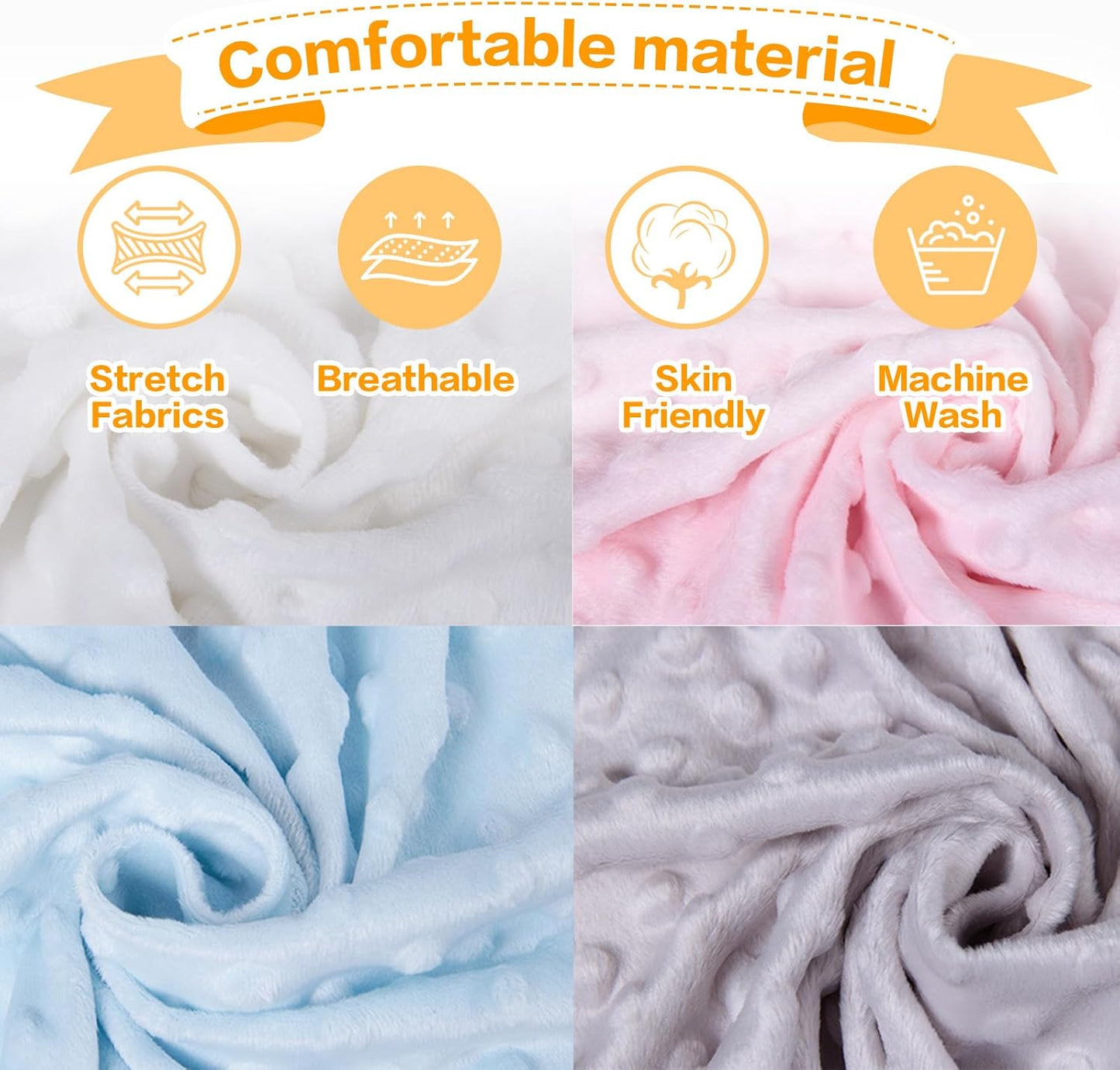 Custom Crib Bedding Set - Highland Cow Design Personalized Name Baby Nursery Bed 3 Pcs Set - Chic Soft Blanket with Dotted Backing, Sheet, Pillowcase for Newborn Girls Boys Gifts Color03