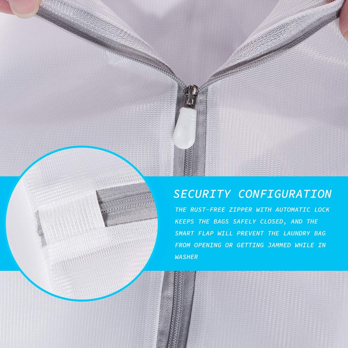 Mesh Laundry Bags,Laundry Bags Mesh Wash Bag for Washing Machine-Supper Zipper Net Laundry Bag,Lingerie,Sweater,Garment,Undergarment Large Size(16 x20 inch),Pack of 4