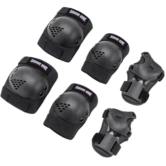 Youth/Kids Knee Pads Elbow Pads Wrist Guards Protective Gear Set for 3-15 Years Child Roller Skates, Skateboard, Cycling, Inline Skating, BMX Bike, Balance Bike, Scooter Riding and Other Outdoor Sports