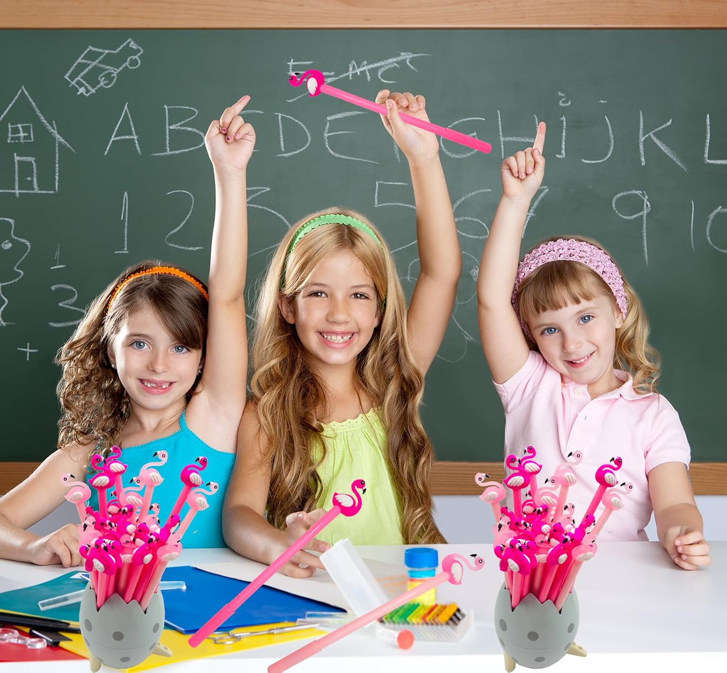 20 Pcs Cute Flamingo Gel Ink Pens - 0.5 mm Black Ink, Fun Kawaii Animal Pens for Kids, School, Office, Home Supplies & Party Favors