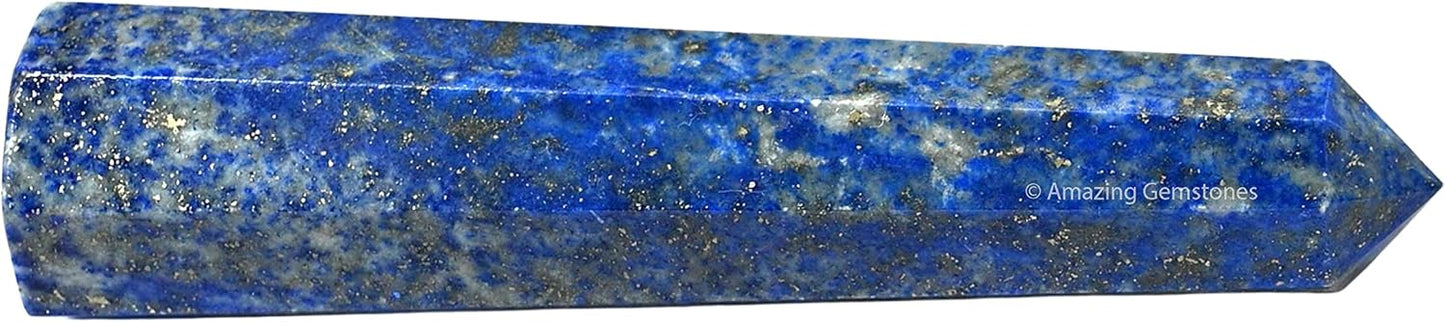 Amazing Gemstone Lapis Lazuli Crystal Towers ~ Natural Healing Crystal Point Obelisk for Reiki Healing and Crystal Grid (3- Inch)