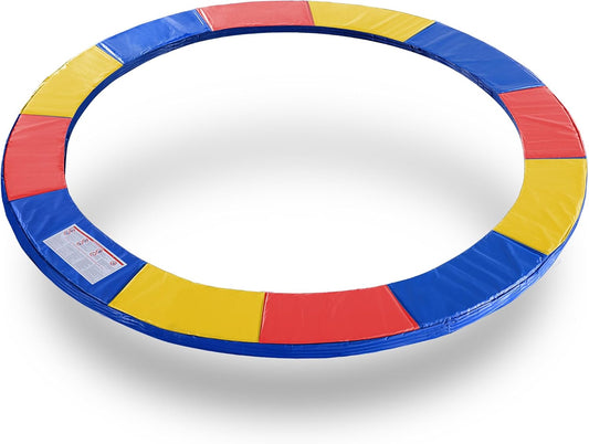 ExacMe Trampoline Pad Replacement 16 15 14 13 12 10 8 Foot, Waterproof Safety Spring Cover Round Frame Pad, No Hole for Pole