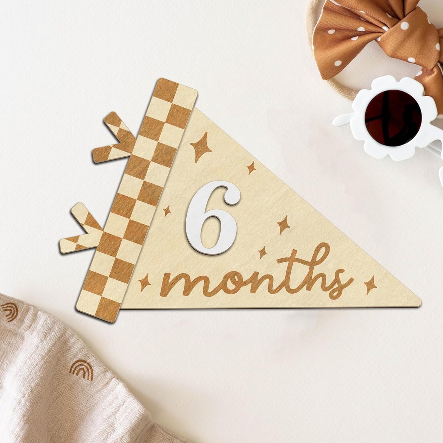 Baby Monthly Milestone Signs - Month Milestone Baby Boy - Baby Milestone Signs - Newborn Photography Props to Document Your Baby´s Growth - 1-12 Months Baby Milestone Signs (B08)