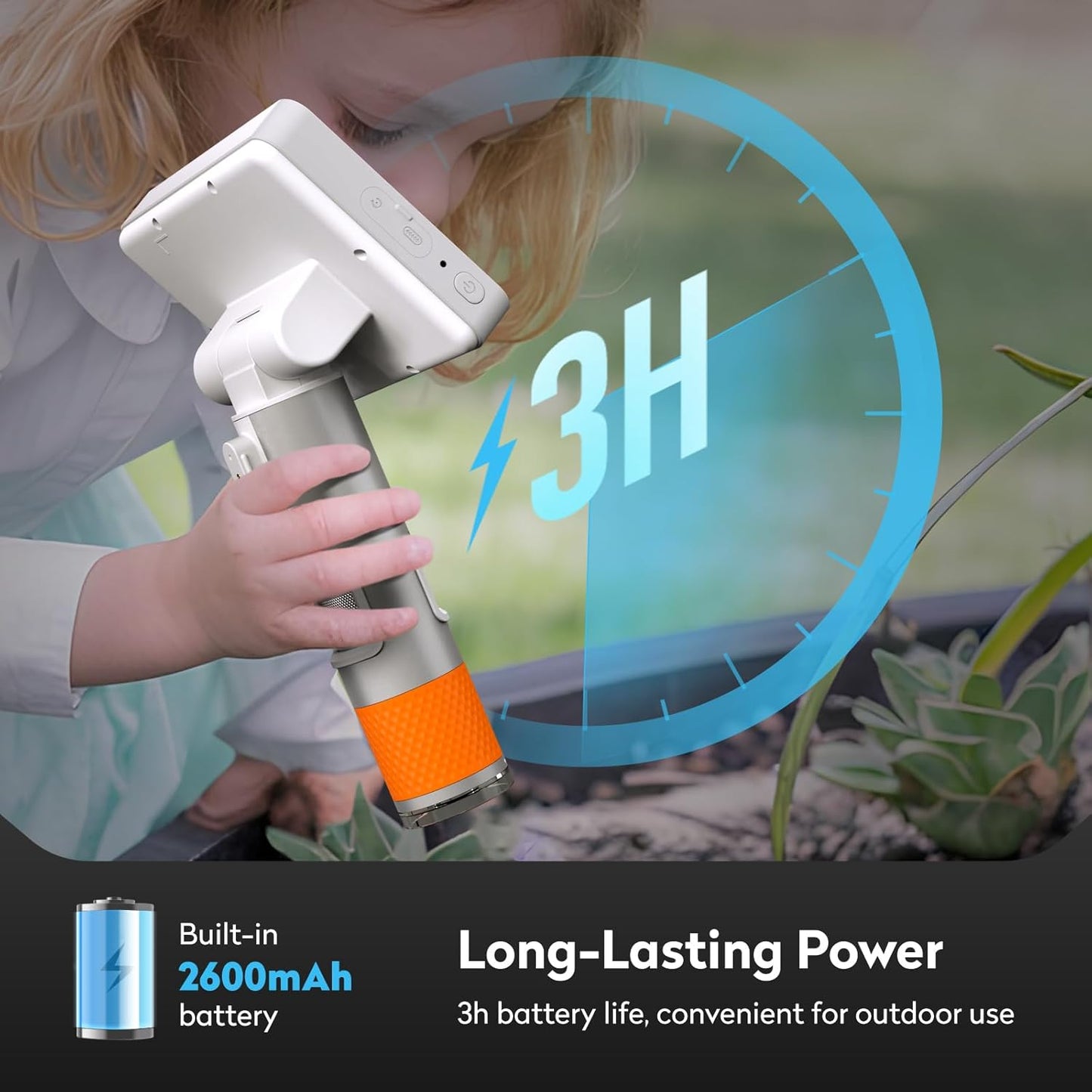 MX2-A Handheld Microscope for Kids, Portable Digital Microscope 100-1600X with 4.3-inch 1080P LCD Screen, MatataStudio Wireless USB Educational Microscopes for Kids & Adults