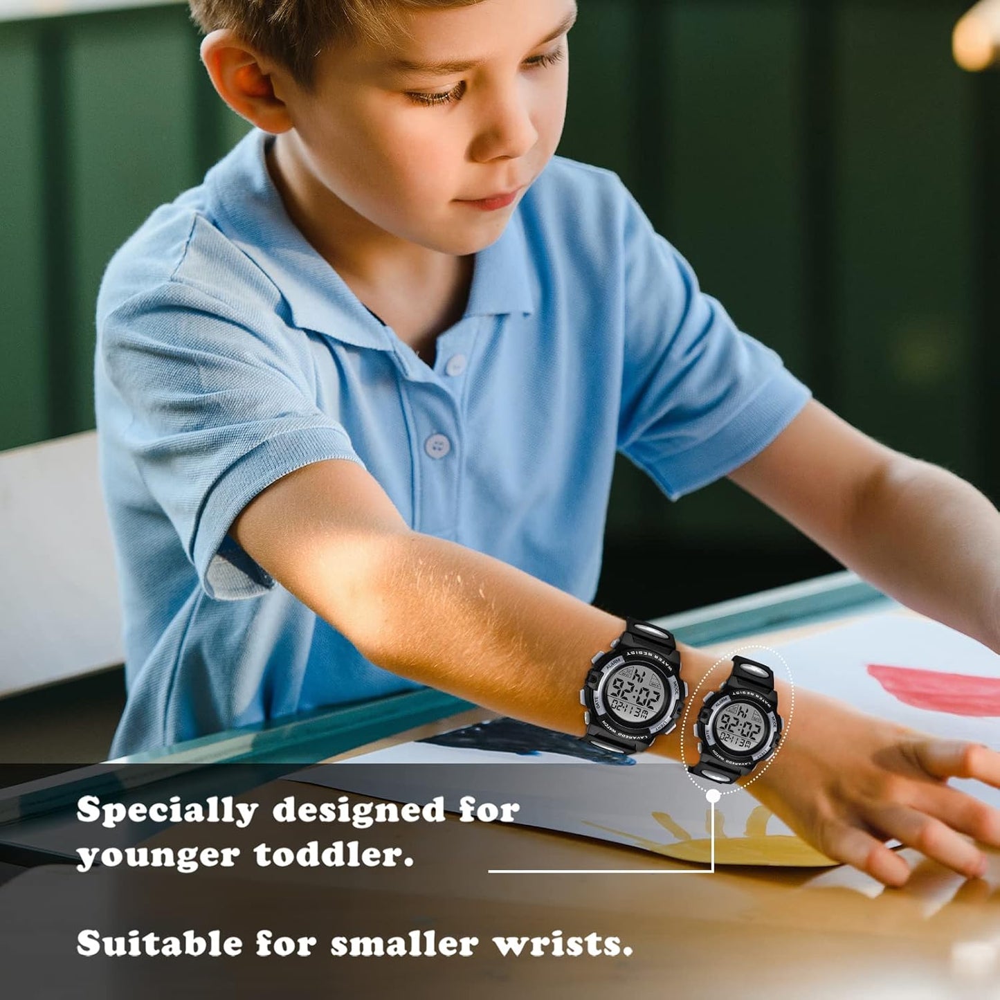 Kids Watch,Boys Watch for 3-15 Year Old Boys,Digital Sport Outdoor Multifunctional Chronograph LED 50 M Waterproof Alarm Calendar Analog Watch for Children with Silicone Band,Kids Gift