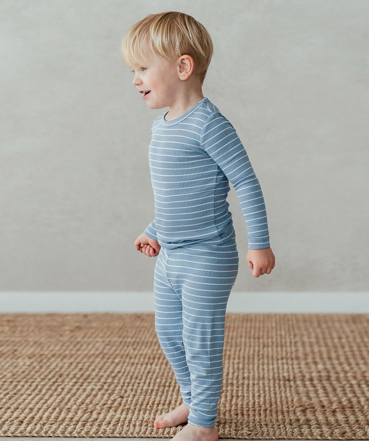 AVAUMA Stripe Pattern Baby Boys Girls Pajama Set Kids Toddler Snug fit Ribbed Sleepwear pjs for Daily Life Style