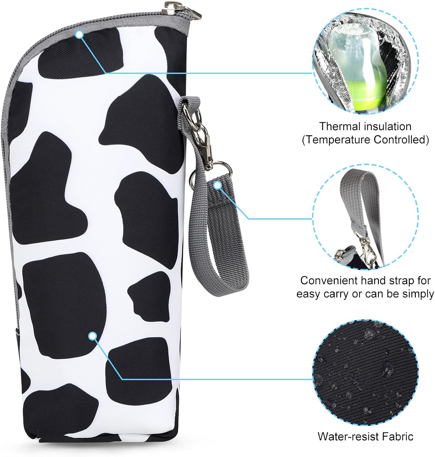 Accmor Baby Bottle Cooler Tote Bags, Insulated Breastmilk Cooler Bag, Nursing Bottle Warmer Bag for Nursing Mom Daycare Travel