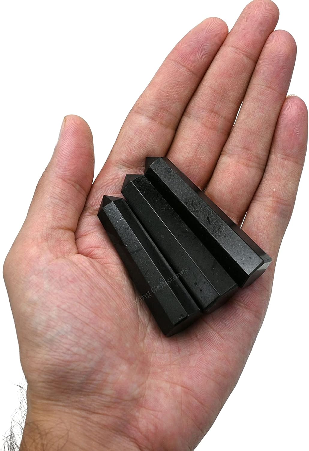 Amazing Gemstone Black Tourmaline Crystal Towers ~ Natural Healing Crystal Point Obelisk for Reiki Healing and Crystal Grid (2" to 3" Inch)