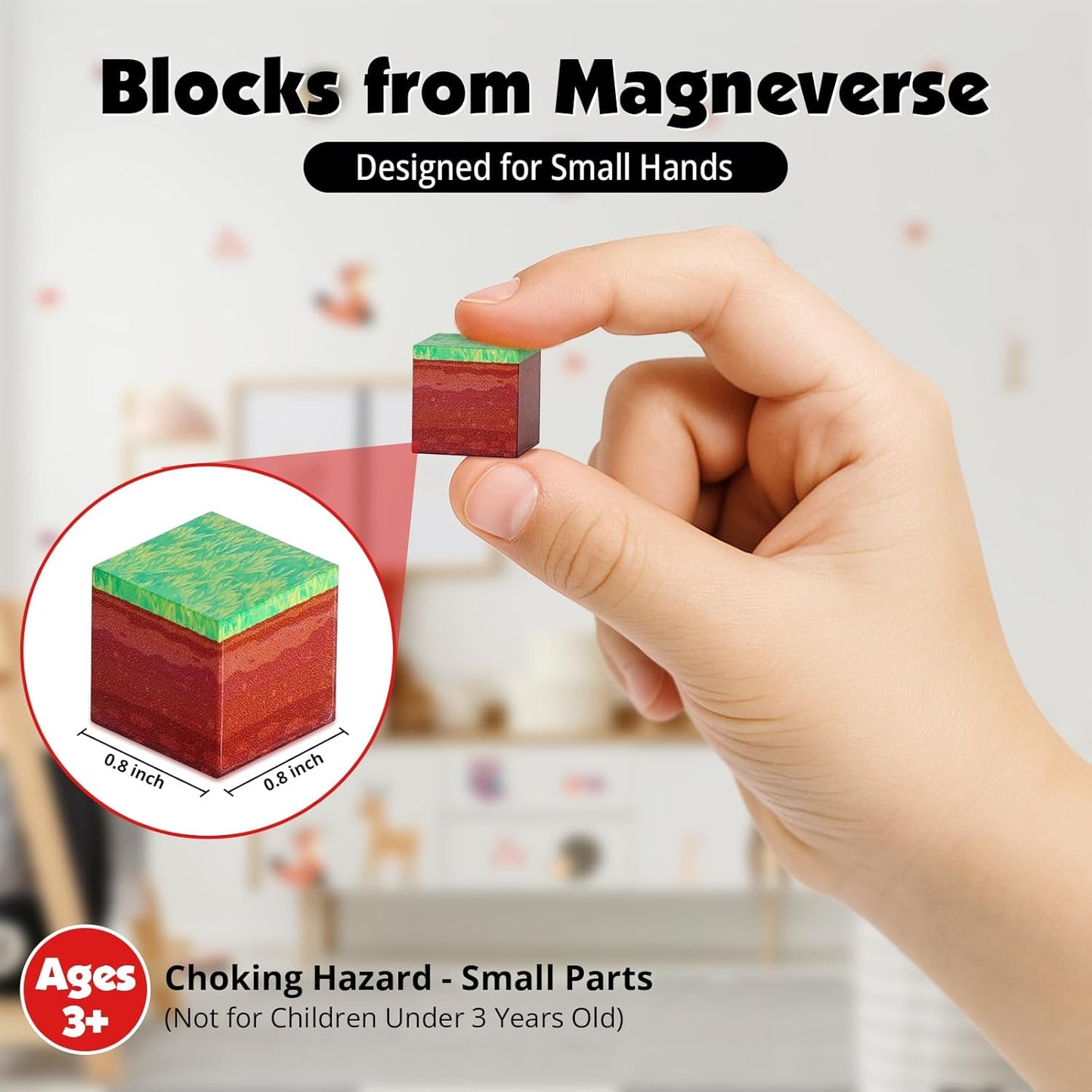 200 PCS 0.8in Magnetic Blocks - Magnet Toys for Kids, Magnetic Building Blocks Cubes, Stacking Magnets, School STEM Toys Birthday Gifts for Boys and Girls Age 3+ Years Old (Theme: Portal)