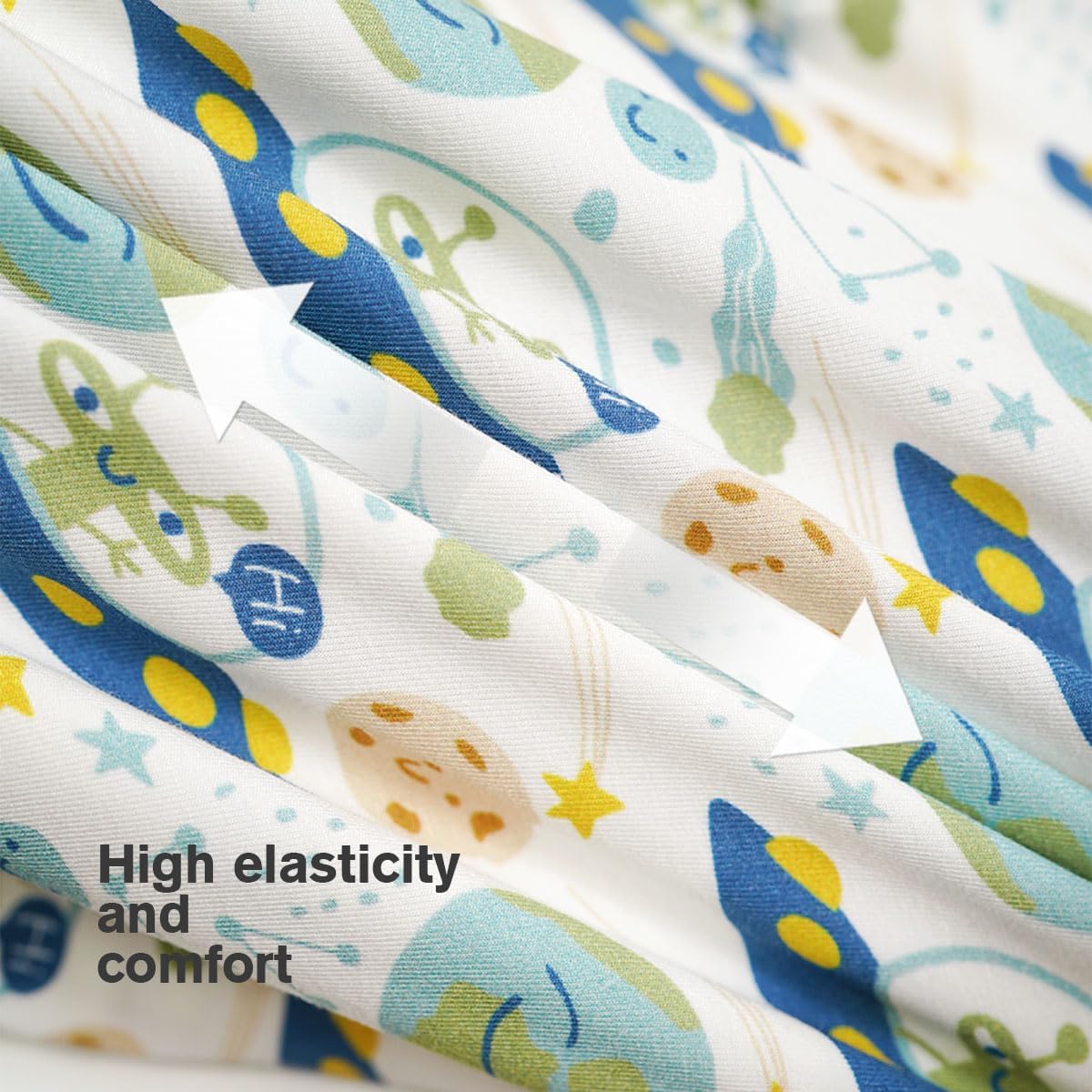 Teach Leanbh Toddler Unisex Baby Bamboo Viscose Pajamas 2 Way Zipper Short Sleeve Footless Romper Jumpsuit Sleep and Play