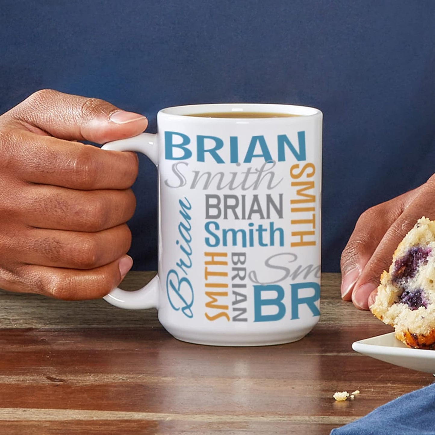 Let's Make Memories Personalized Your Name Signature Mug - Custom 15oz Coffee Mug - Stocking Stuffer - For Christmas -Purple/Pink