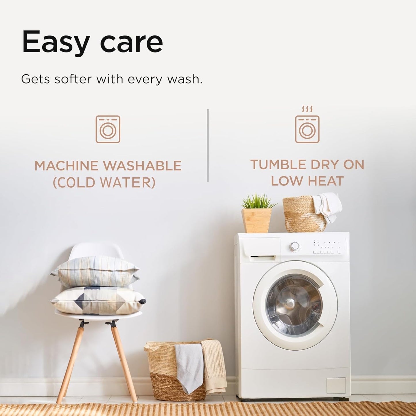 Threadmill Summer Muslin Blankets Queen Size | 100% Cotton 4 Layer Gauze Blanket | Soft, Breathable and Cozy Blanket | Cozy, Lightweight Blankets for Bed Seasons | Beige