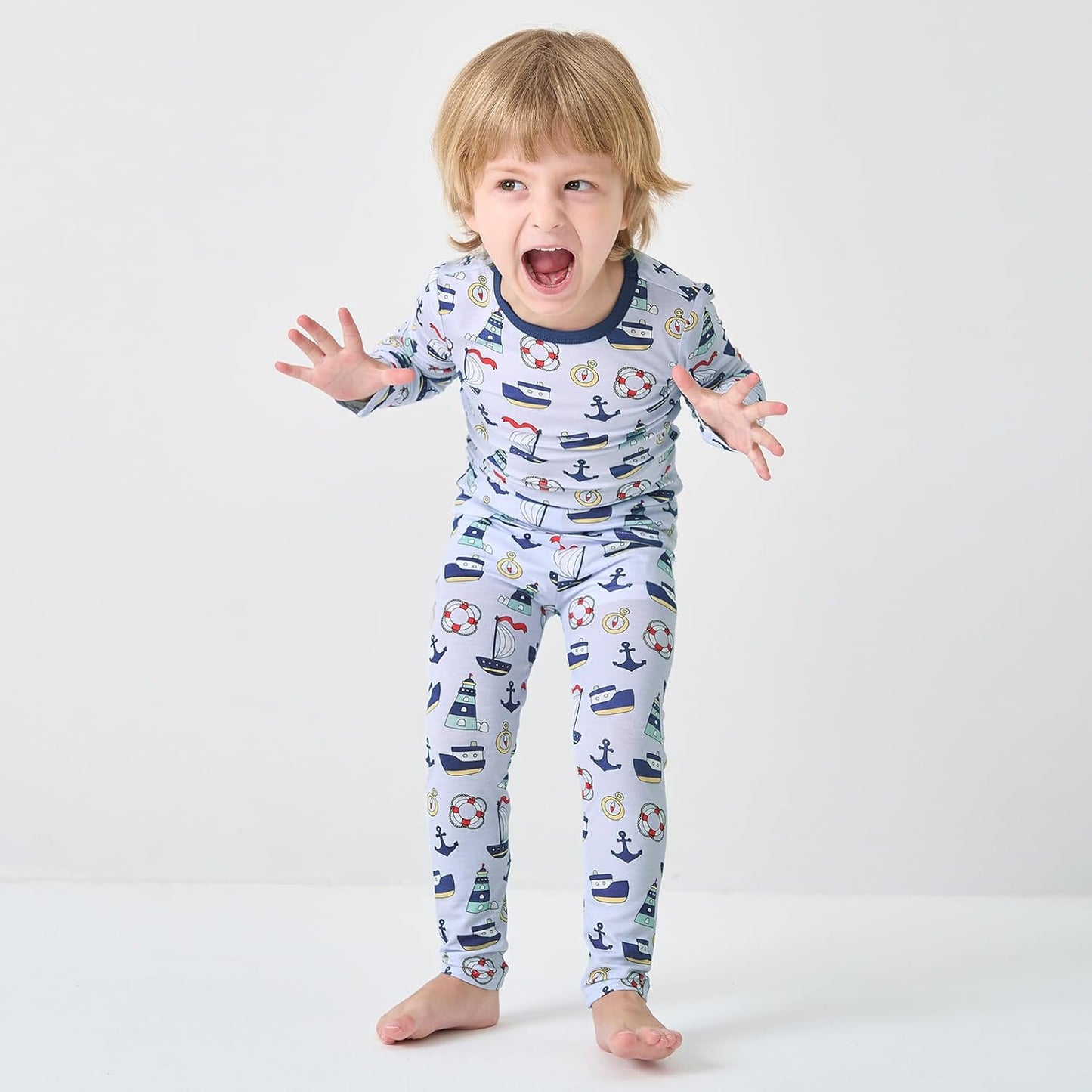 pureborn Baby Toddler Kids Viscose from Bamboo Pajamas Set Pjs 2pcs 18M-8Y