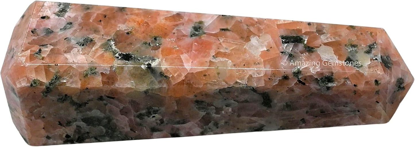 Amazing Gemstone Pink Dotted Calcite Crystal Towers ~ Natural Healing Crystal Point Obelisk for Reiki Healing and Crystal Grid (2 to 3 INCH)