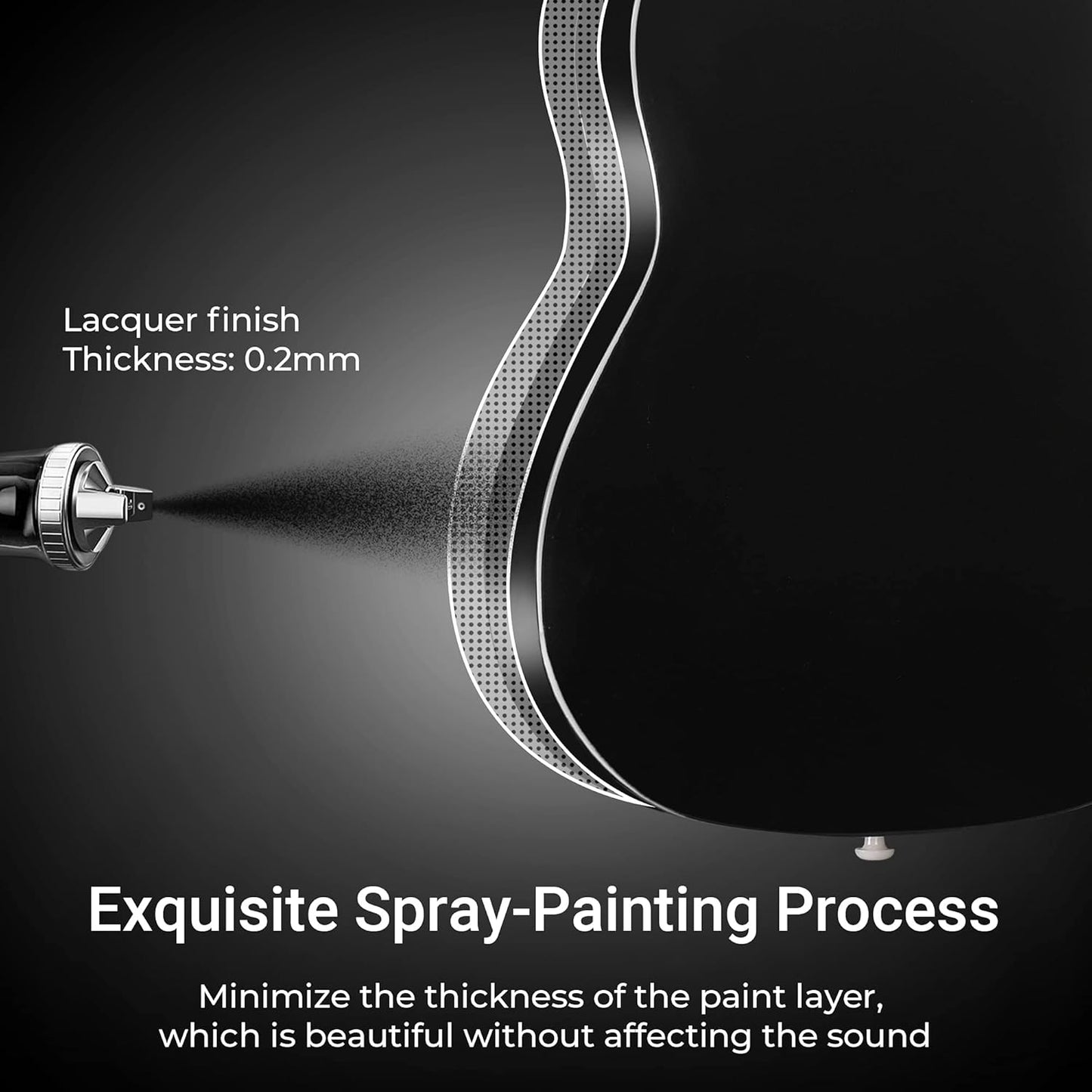 ADM Beginner Acoustic Classical Guitar 30 Inch Nylon Strings Wooden Guitar Bundle Kit for Kid Boy Girl Student Youth Guitarra Online Lessons with Gig Bag, Strap, Tuner, Extra Strings, Picks,Black 1