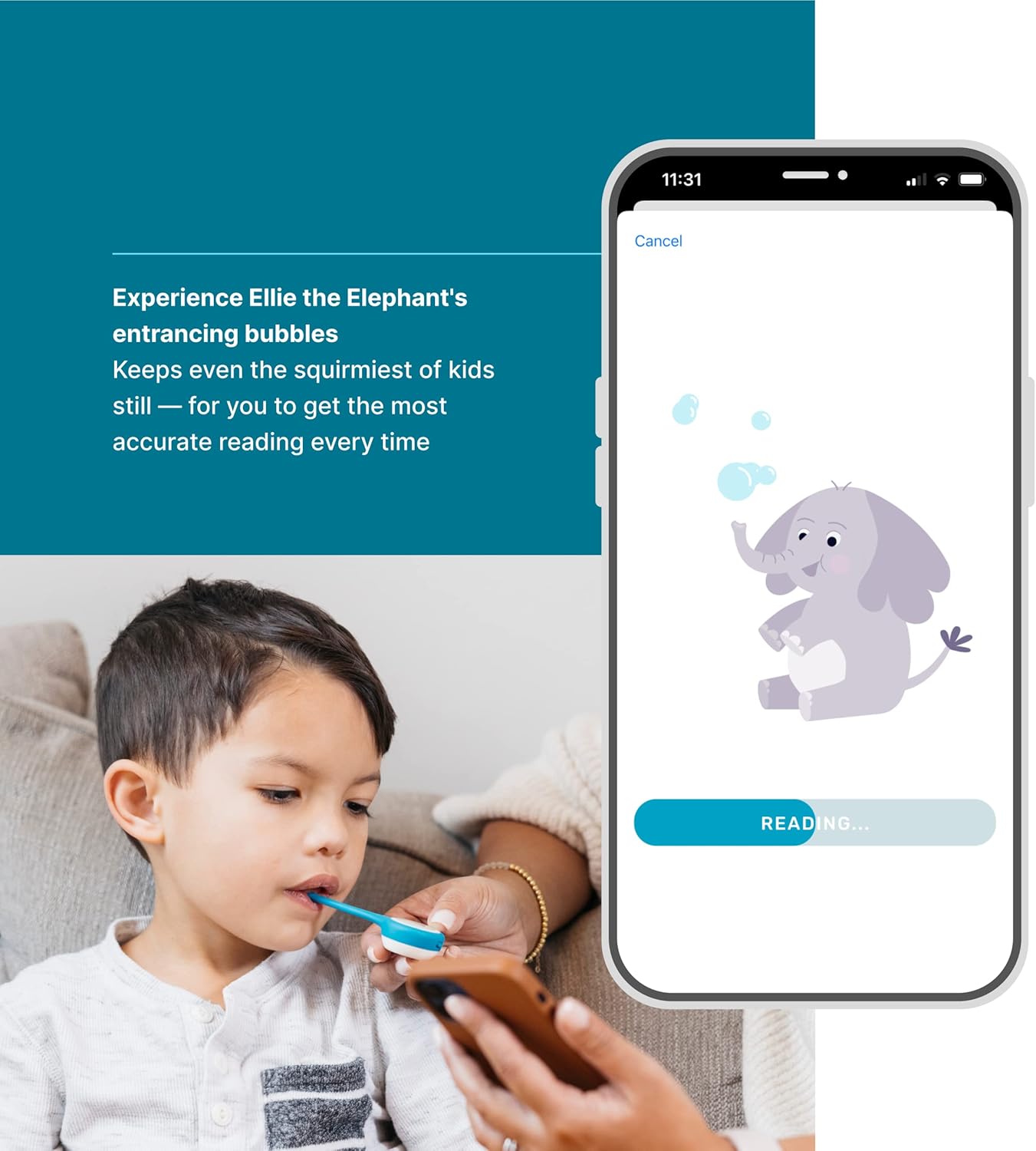 Kinsa Smart,Fever, Digital Medical Baby, Kid and Adult Termometro - Accurate, Fast, FDA Cleared Thermometer for Oral, Armpit or Rectal Temperature Reading - QuickCare