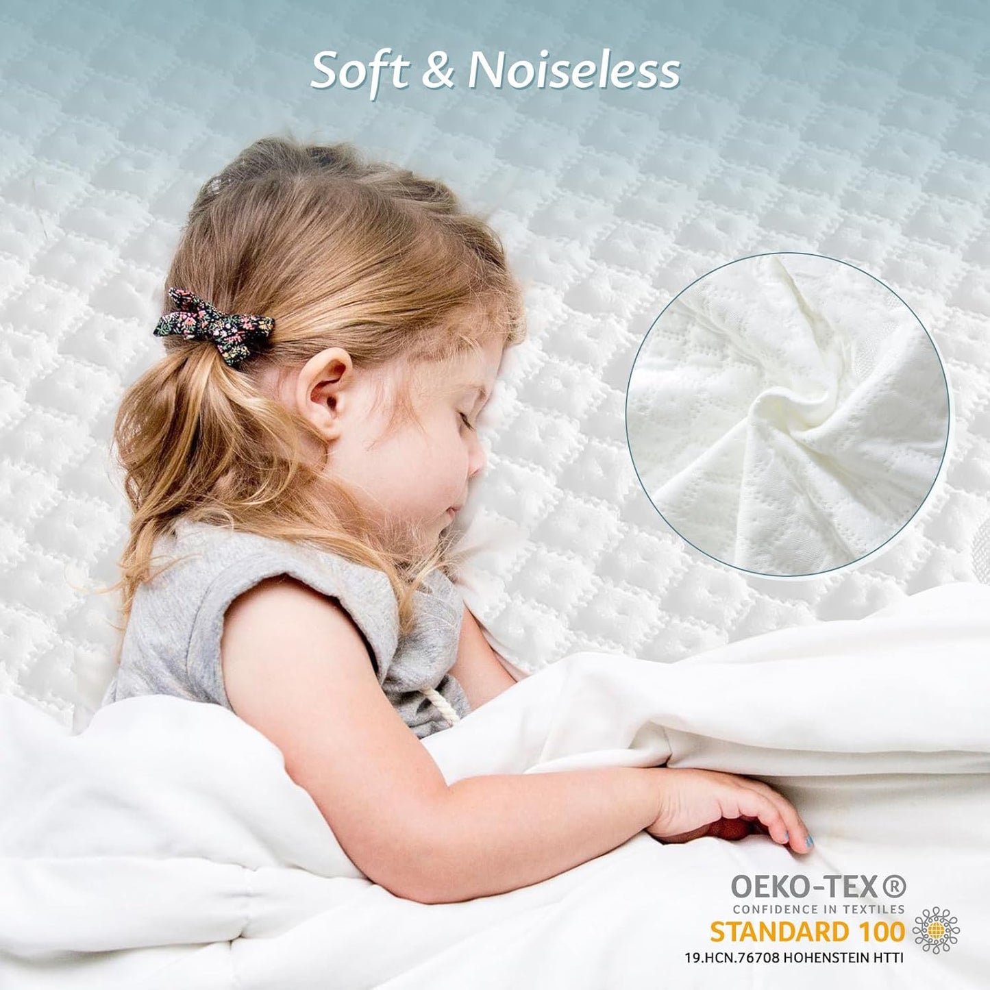 California King Size Mattress Protector with Zipper - 100% Waterproof Zippered Mattress Cover - Soft & Cooling Noiseless Mattress Covers - Top Removable Mattress Encasement 10-12" Deep