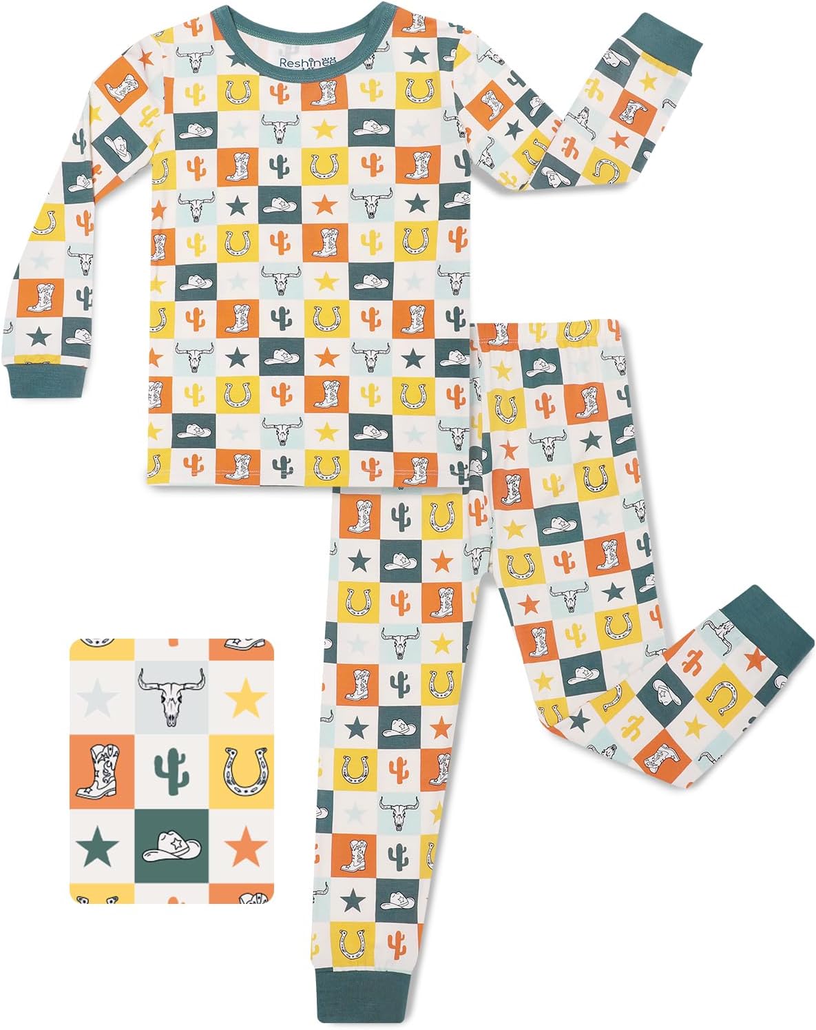 Bamboo Viscose Toddler Pajamas Boys Girls Baby 12M-8Y Pjs Sets Kids 2pcs Snug fit Long-Sleeve Sleepwear