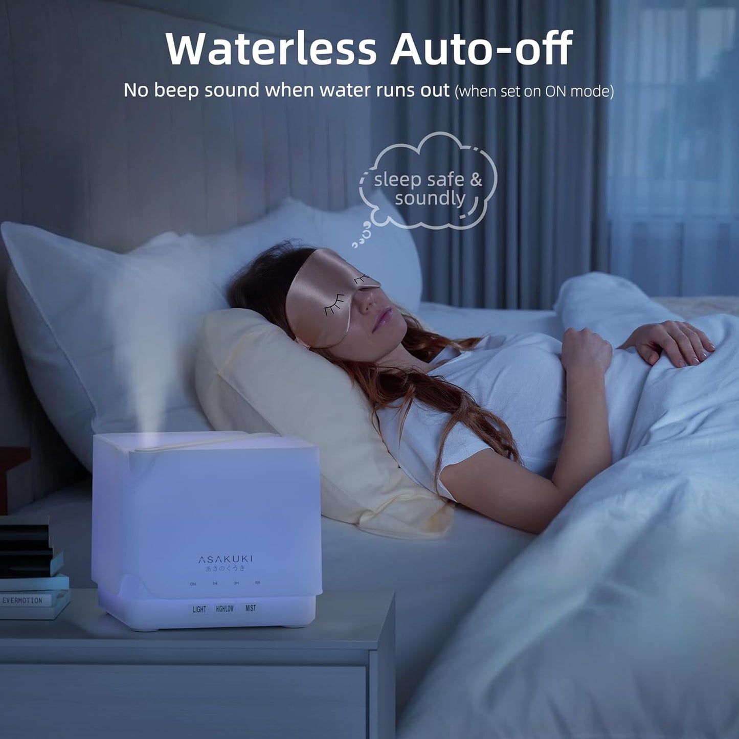 ASAKUKI Essential Oil Diffuser, Multifunctional Ultrasonic Aromatherapy Fragrant Oil Vaporizer Humidifier with Timer, Auto-Off Safety Switch, and 7 LED Light Colors, 700 ml (White)