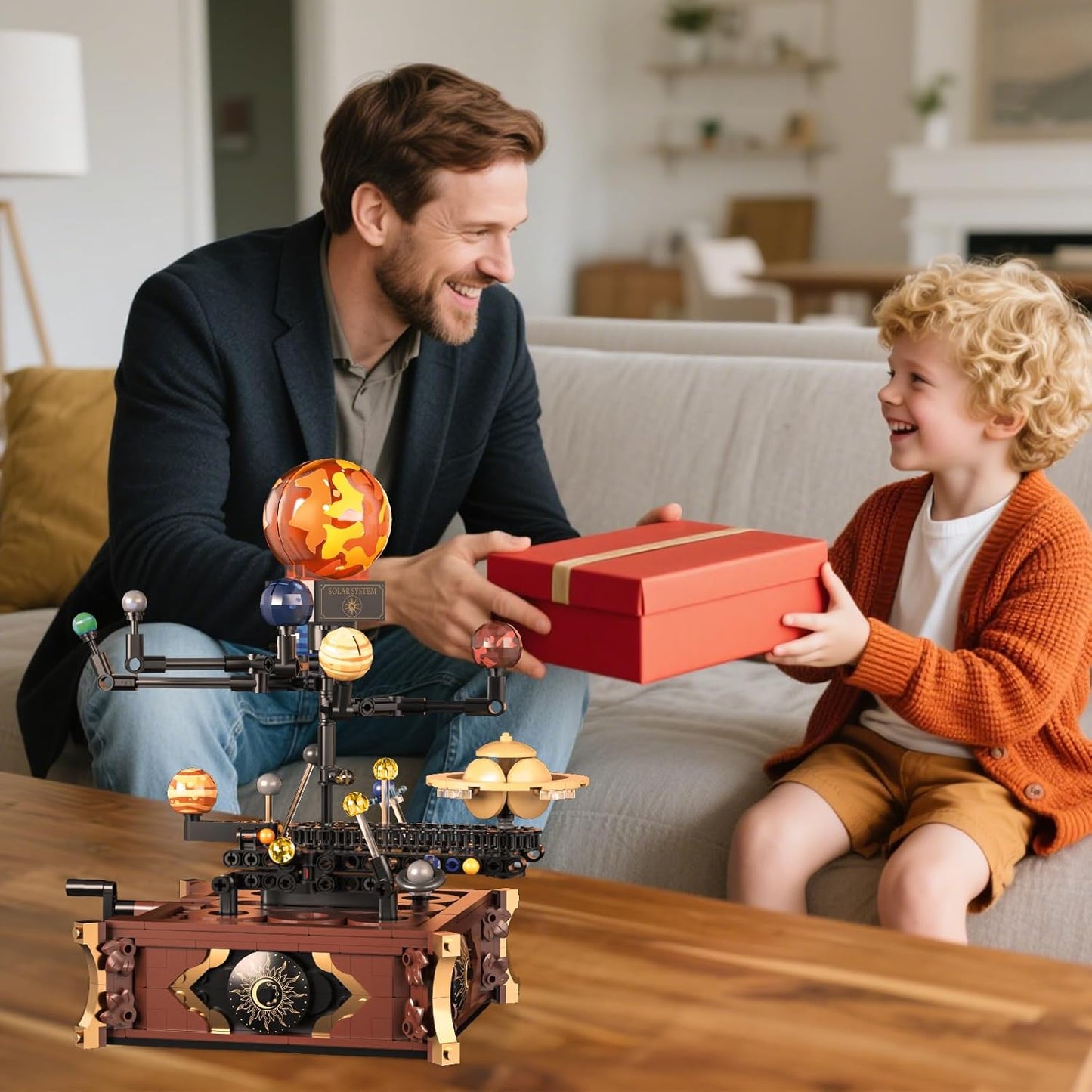 Solar System Mini Building Sets with Light,Rotatable Space Exploration Building Toys, Educational Toy Gifts for Boys Girls(697PCS)