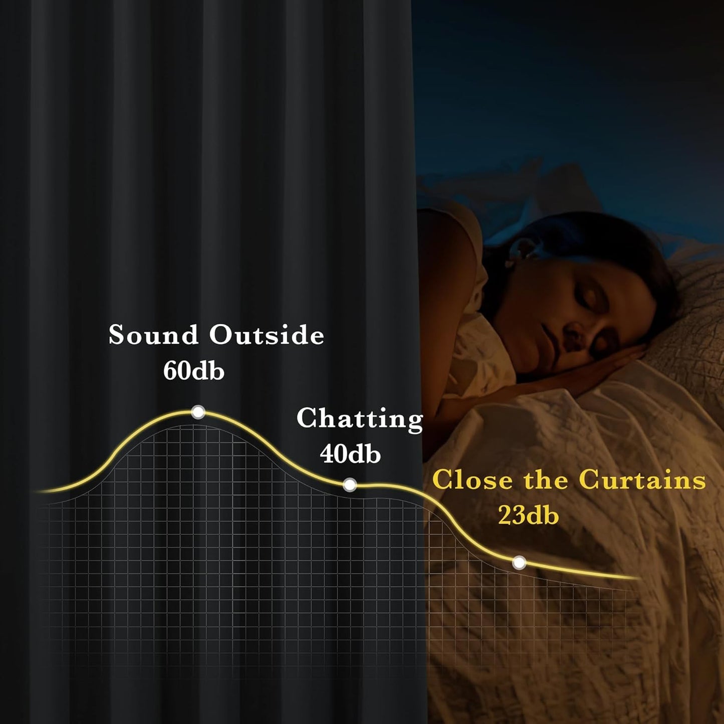 NICETOWN Full Blackout Curtains 96 inch Long for Home Theater, Grommet Energy Saving Room Darkening Window Treatment Thermal Curtains Portable Sun Shades for Living Room, W52 x L96, 2 Panels