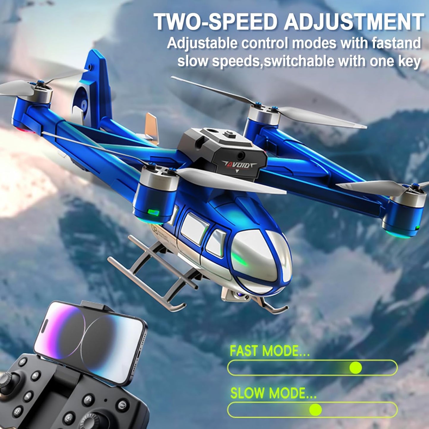 Camera Drone for Kids 8-12 & Adults, Beginner-Friendly Mini Drone with 360° Flips, One-Key Take Off/Landing, Headless Mode, 2 Batteries, RC Quadcopter Toys for Boys Girls