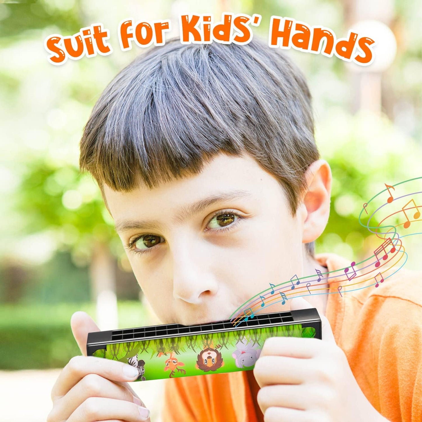 48 Pcs Harmonica for Kids, Lightweight Cartoon Harmonica with Double Row of 16 Holes, Harmonica for Toddler, Kids, Adult Beginners' Musical Instrument Toy Gift