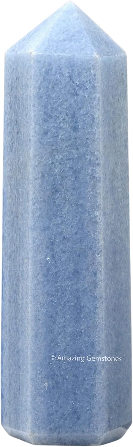 Amazing Gemstone Large Blue Calcite Celestite Crystal Towers ~ Natural Healing Crystal Point Obelisk for Reiki Healing and Crystal Grid (5.5 to 6 INCH)