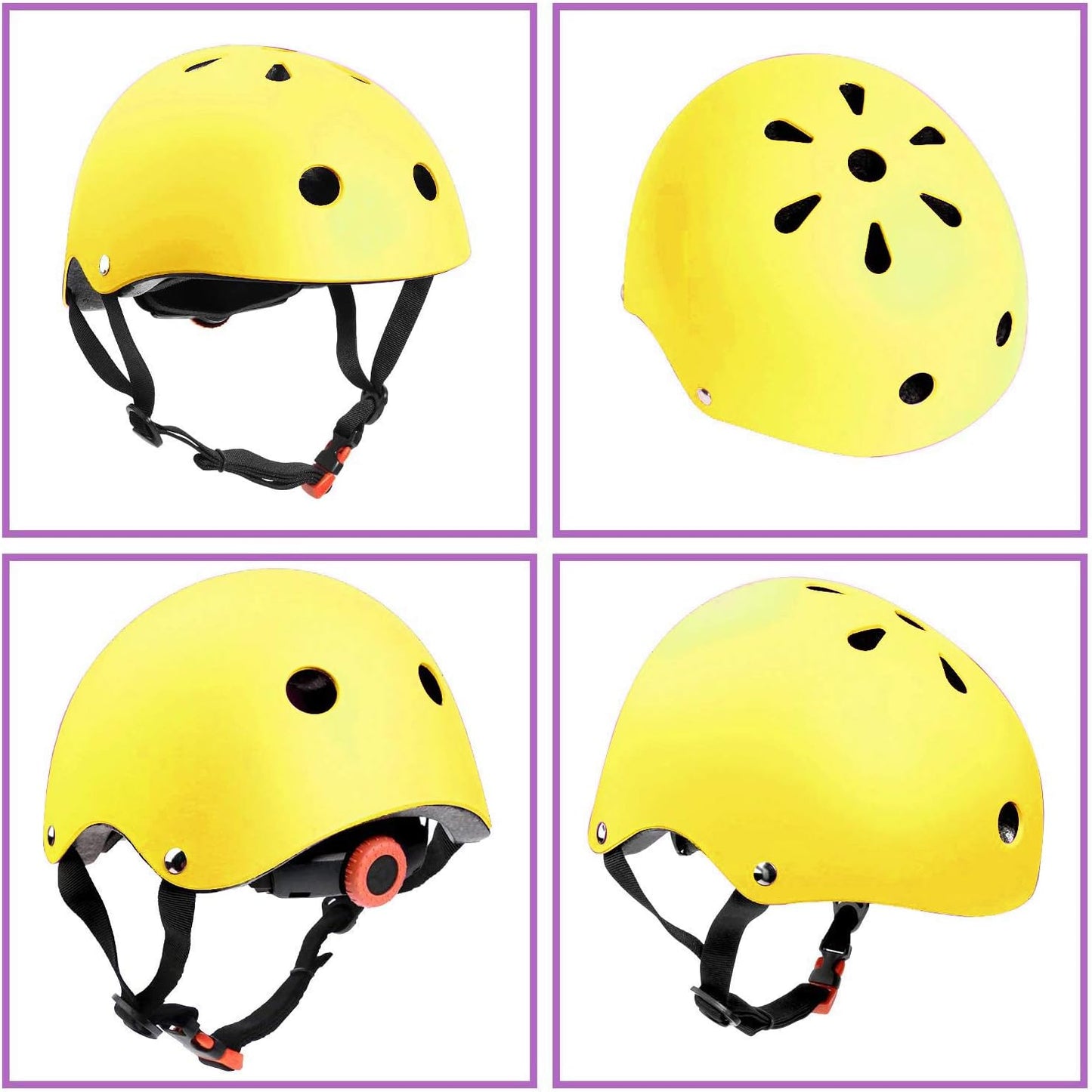 Color Gradient Adjustable Kids Bike Helmet Toddler Helmets for 3-5-8-14 Years Kids Girls Boys Youth Bicycle Helmet for Scooter Balance Bike Roller Skating Skateboard