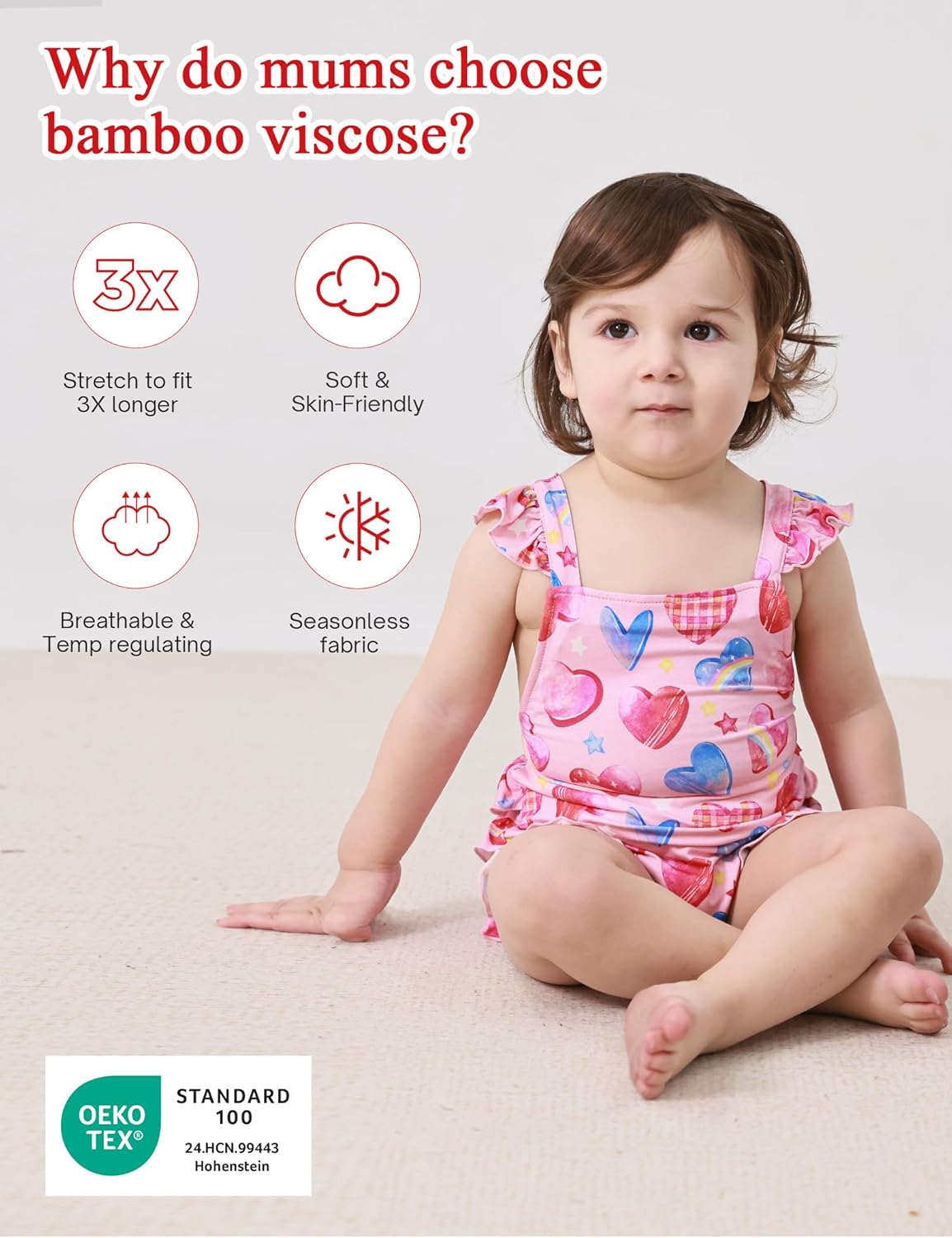 Bamboo Viscose Baby Romper Infant Girl Ruffle Sleeveless Newborn Baby Girl Bodysuit