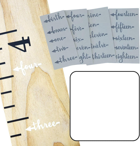 Little Acorns ADD ON - DIY Vinyl Growth Chart Ruler - Height Marker Arrows ONLY - Script - Straight