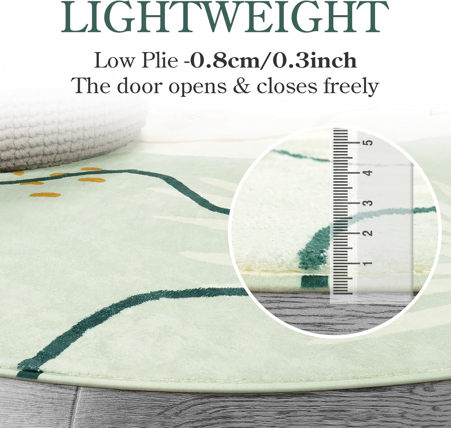 Lahome Green Runner Rugs for Hallway 2x10, Extra Long Washable Non-Slip Kitchen Rug Lightweight Stair Carpet Runner, Boho Botanical Print Soft Entrance Bath Laundry Living Room 2' x 10'