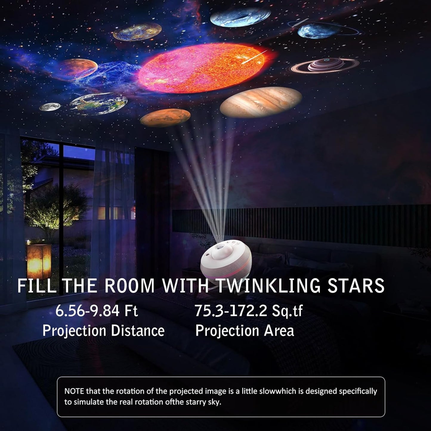 Galaxy Projector,13 in 1 HD Planetarium Star Projector for Bedroom,Star Projector Galaxy Light with Meteor Effects and Timer,LED Space Galaxy Lamp for Kids,Adults Bedroom Decoration,Ceiling,Gifts