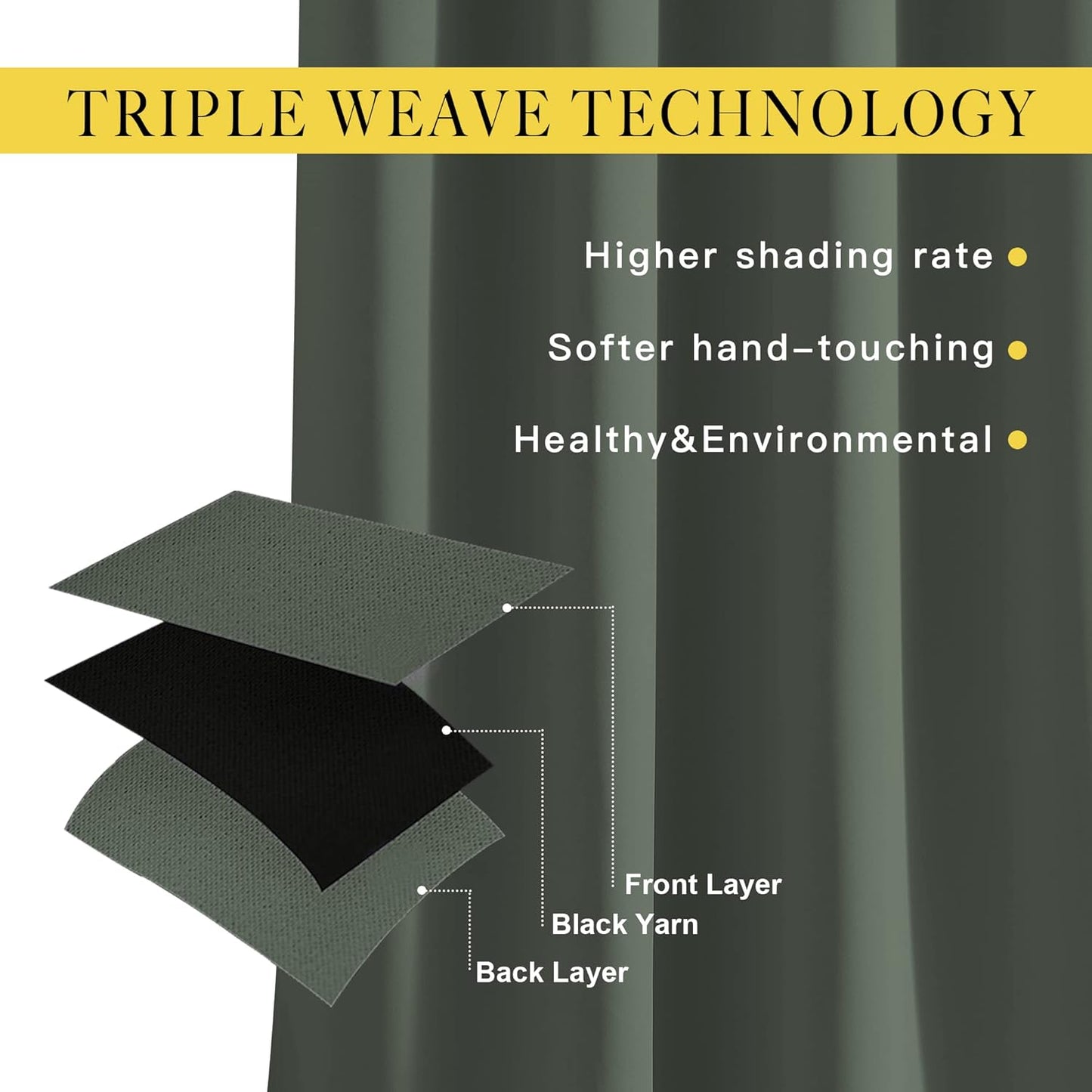 NICETOWN Blackout Curtains & Drapes for Bedroom - Room Darkening Thermal Insulated Grommet Voice Reducing Room Dividers Window Drapes (Dark Mallard, 2 Panels, W66 x L72)