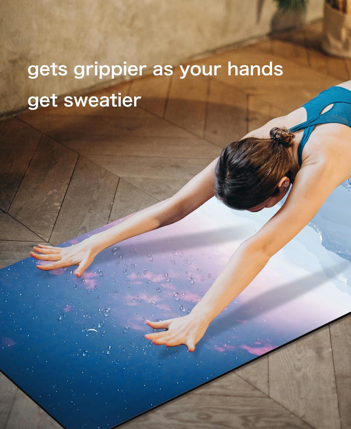 Non Slip Yoga Mat TPE Workout Mat for Men Women, Thick Workout Mat with Carrying Strap, Fitness Mats for Exercise, Yoga, Fitness, Pilates, Floor Workouts (72" x 24" x 6mm)